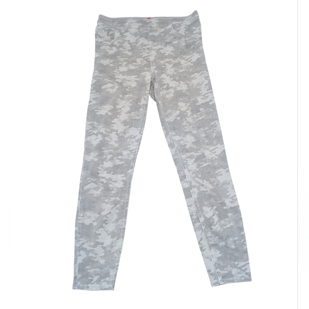 SPANX Women's Gray Camouflage Stretch Jeggings (Large)